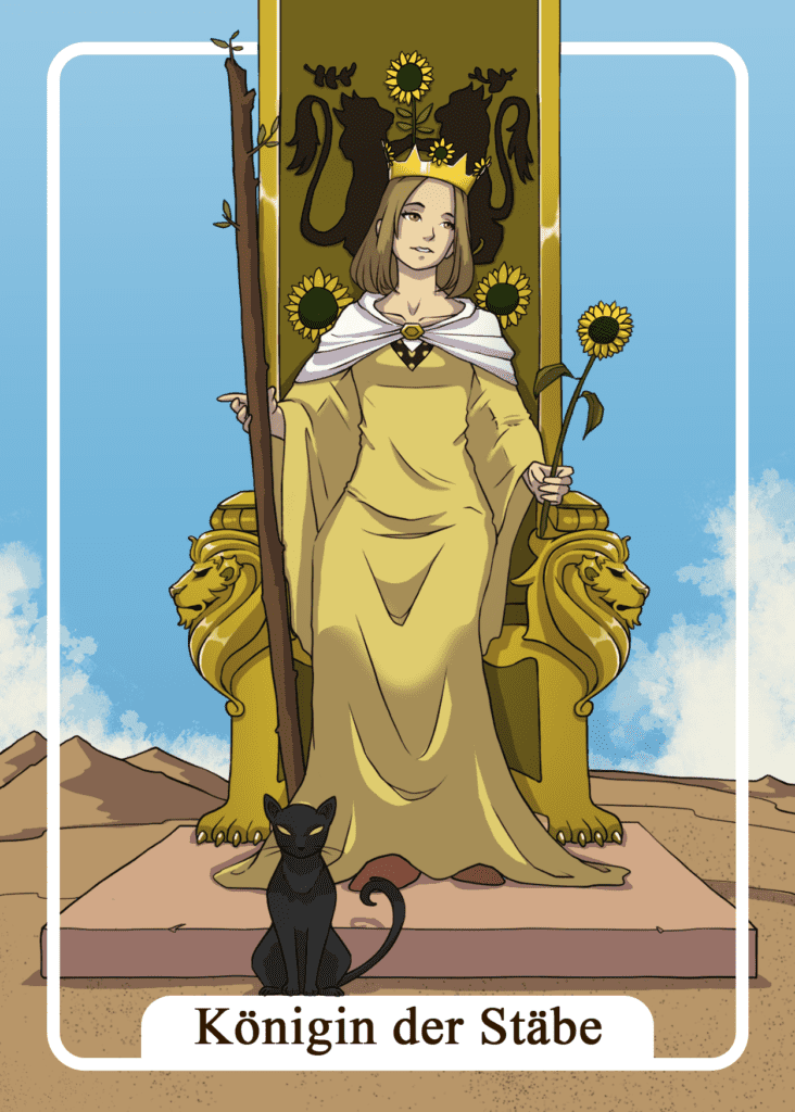 Tarotkarte Königin der Stäbe